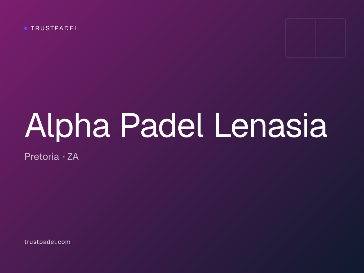 Alpha Padel Lenasia padel club