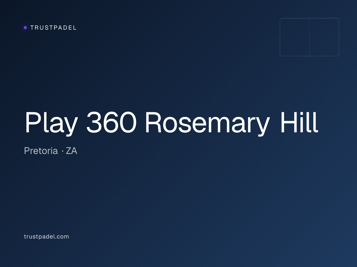 Play 360 Rosemary Hill padel club