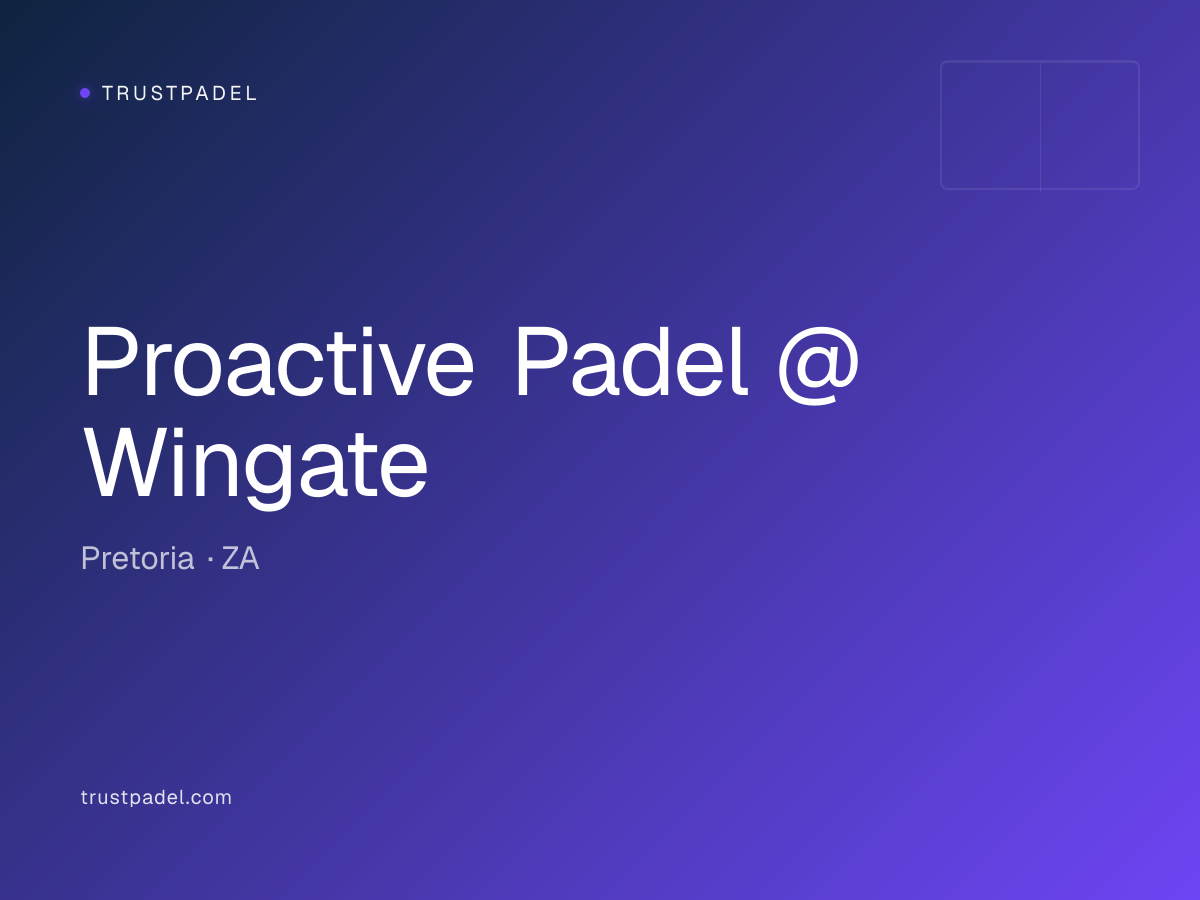 Proactive Padel @ Wingate padel club