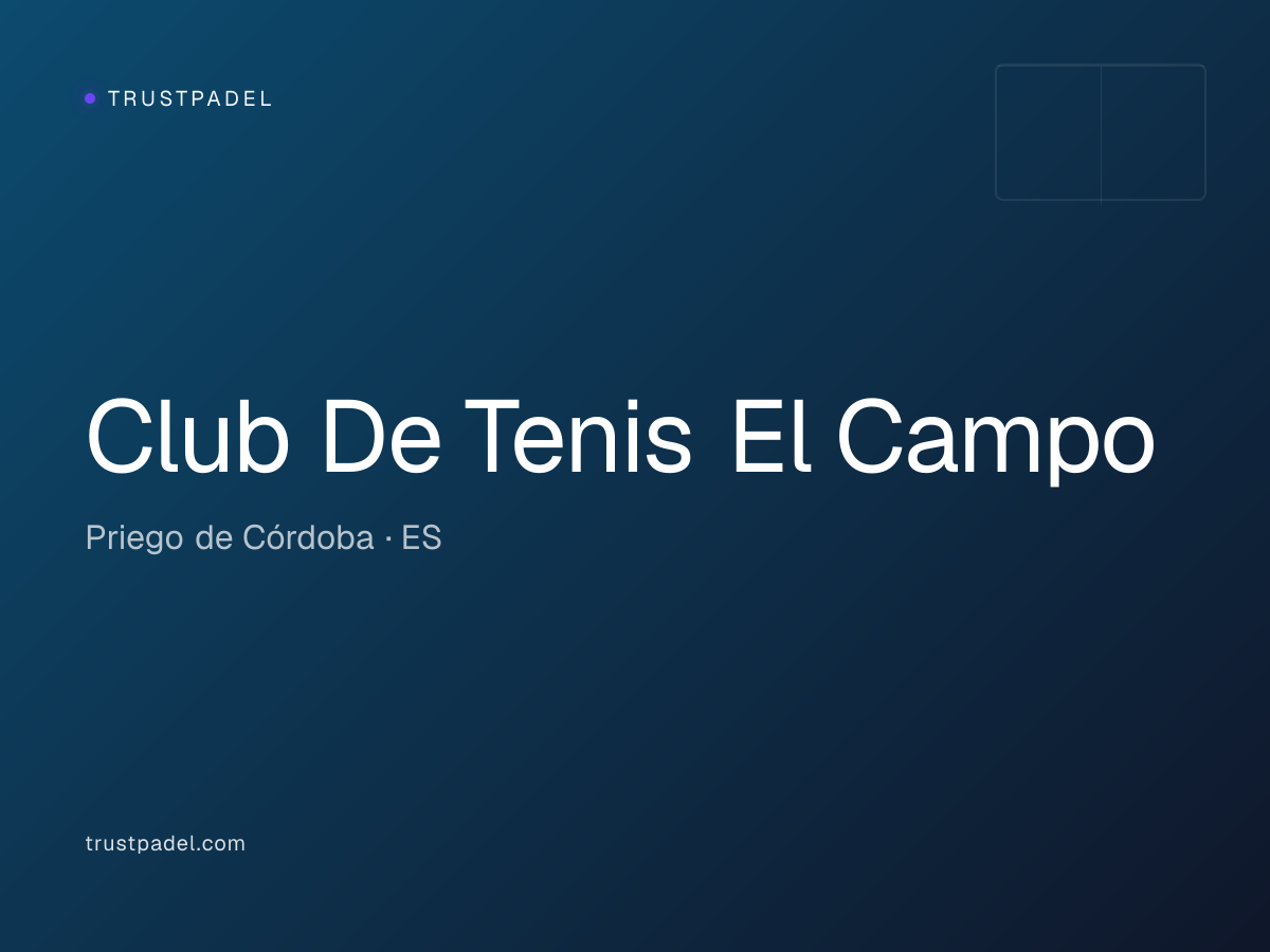 Club De Tenis El Campo padel club