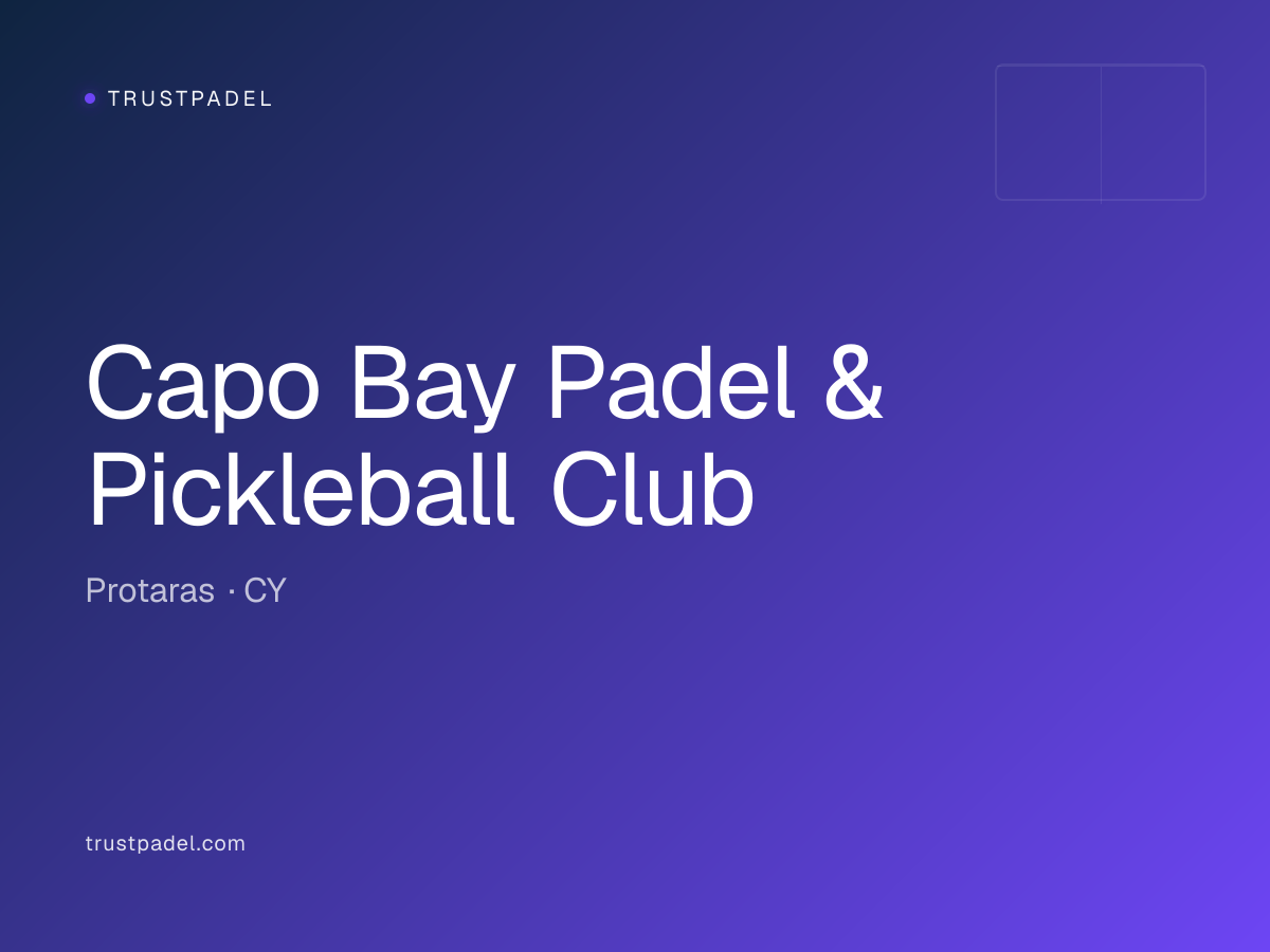 Capo Bay Padel & Pickleball Club padel club