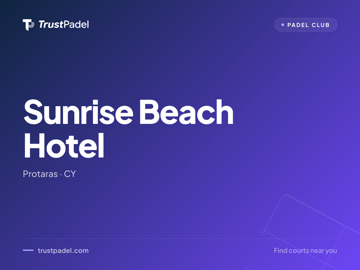 Sunrise Beach Hotel padel club