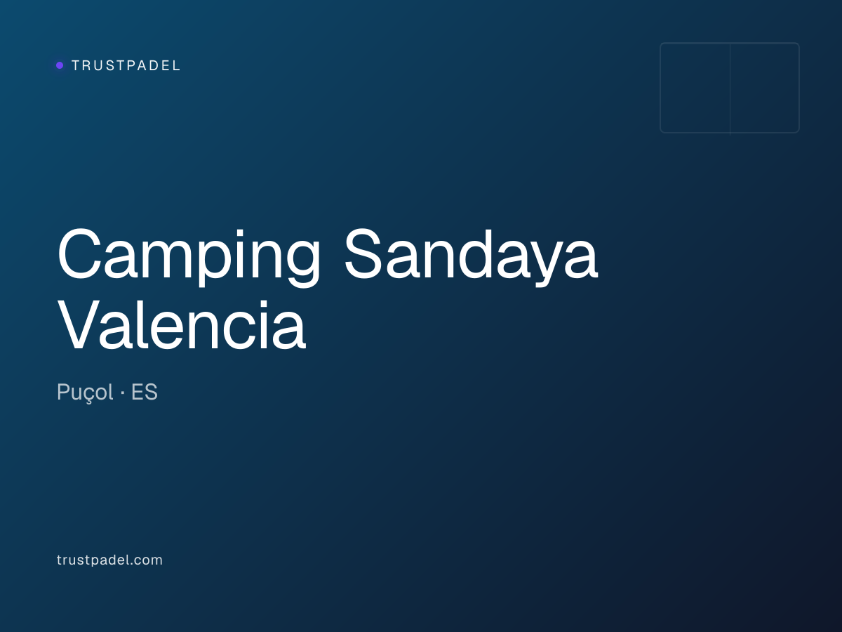 Camping Sandaya Valencia padel club