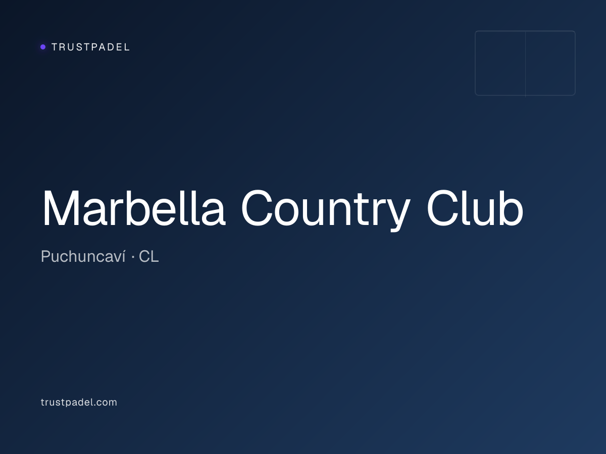 Marbella Country Club padel club
