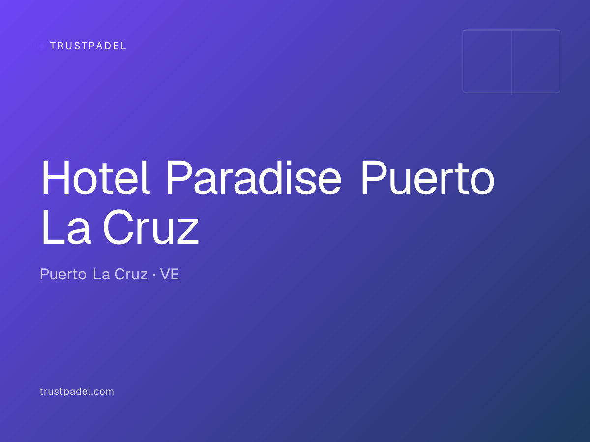 Hotel Paradise Puerto La Cruz padel club