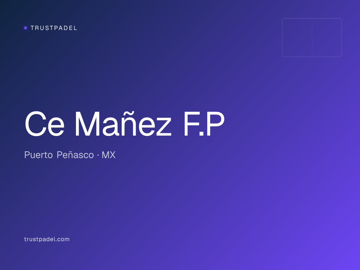 Ce Mañez F.P padel club
