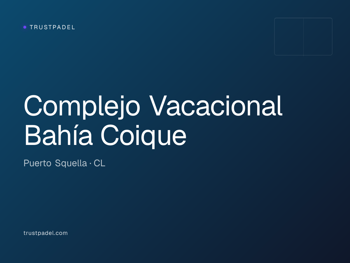 Complejo Vacacional Bahía Coique padel club
