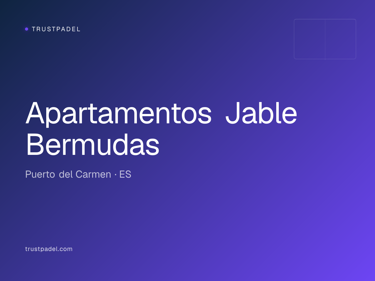 Apartamentos Jable Bermudas padel club