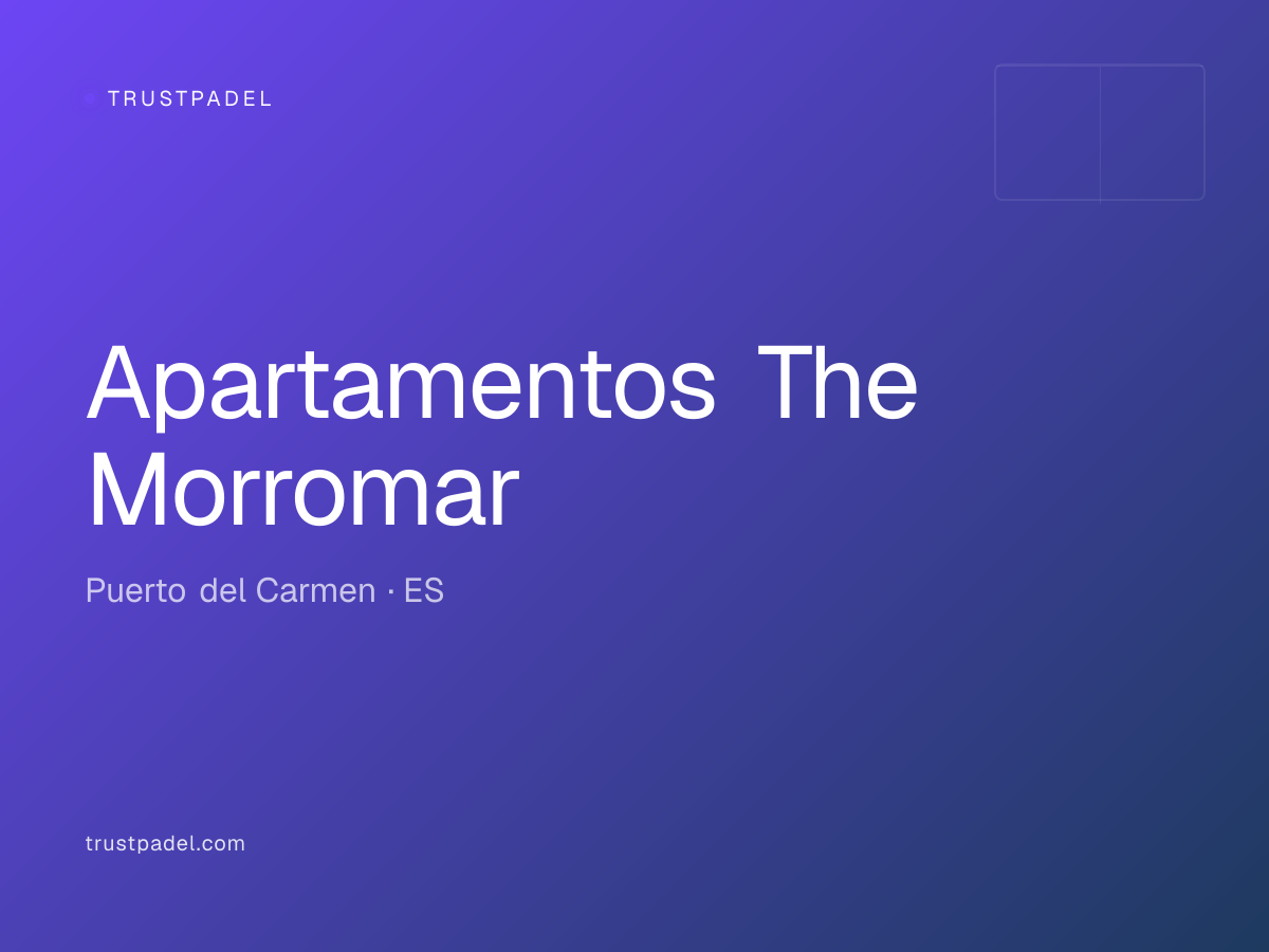 Apartamentos The Morromar padel club