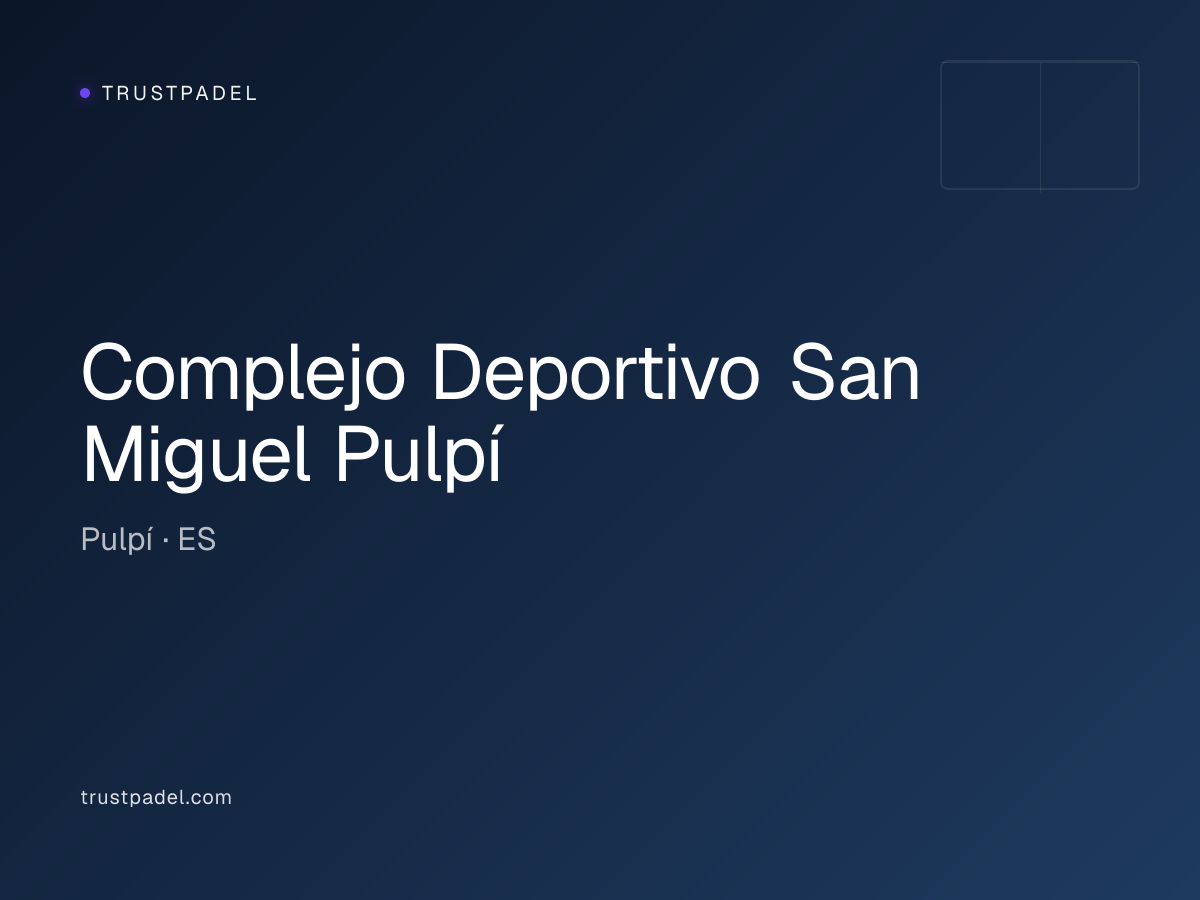 Complejo Deportivo San Miguel Pulpí padel club