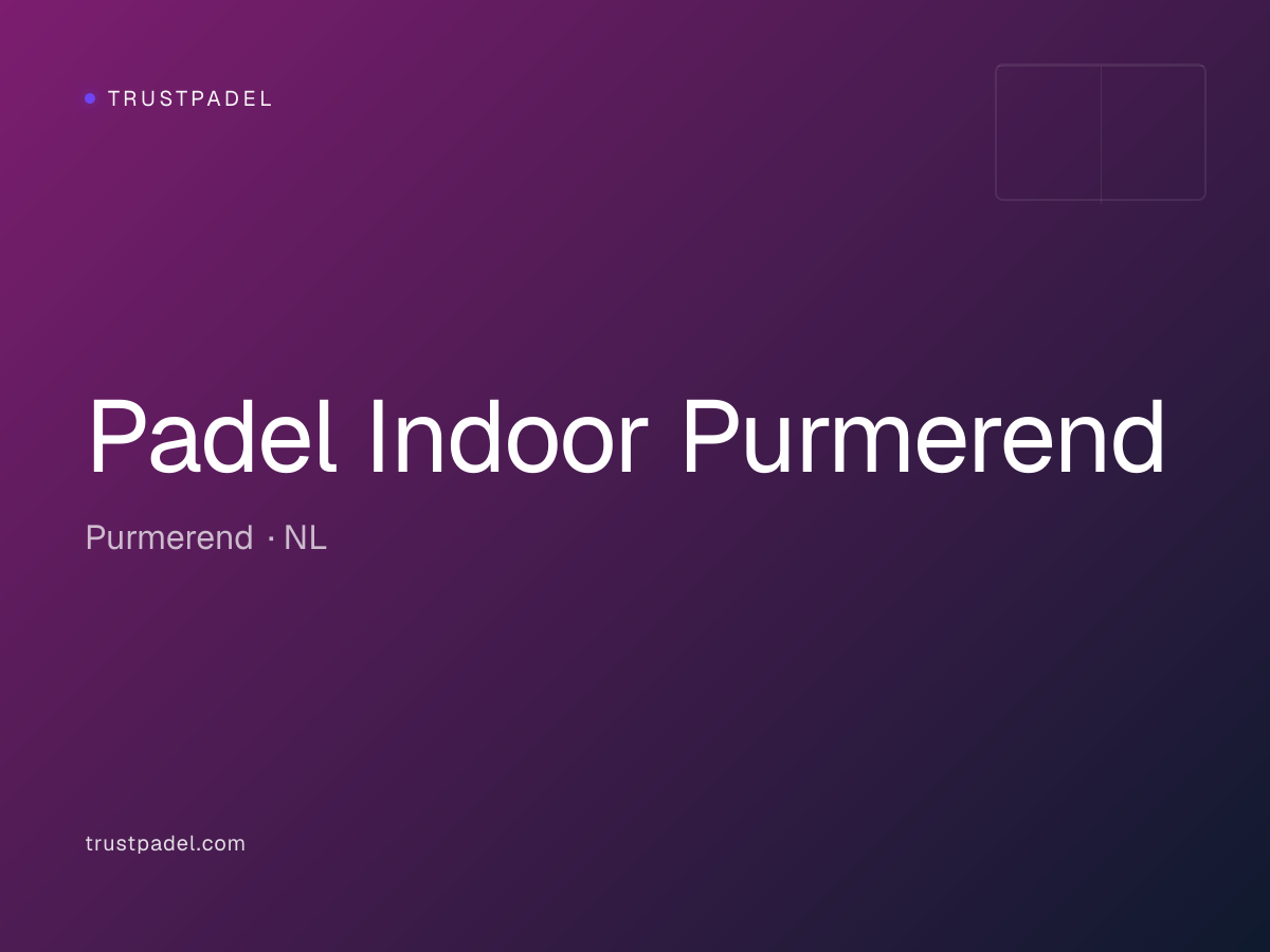 Padel Indoor Purmerend padel club