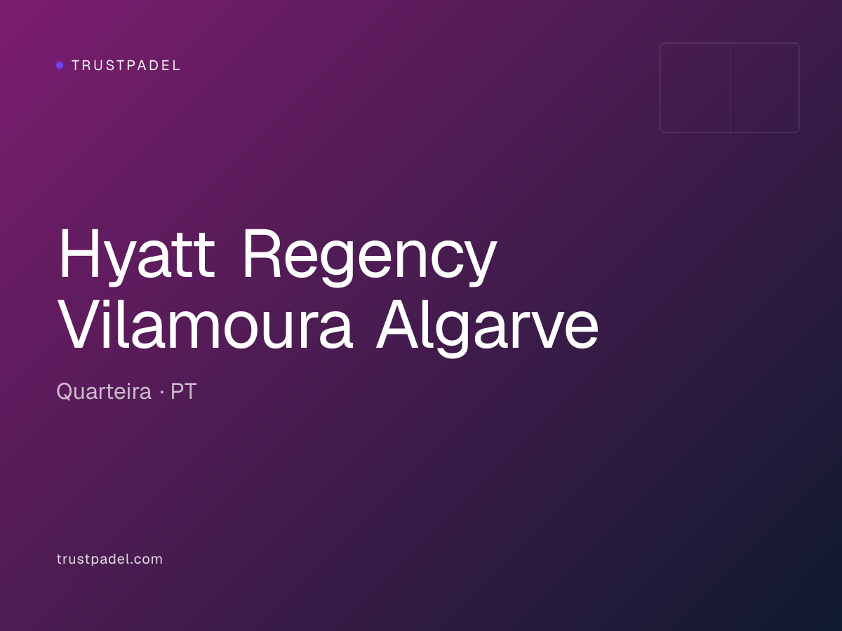 Hyatt Regency Vilamoura Algarve padel club
