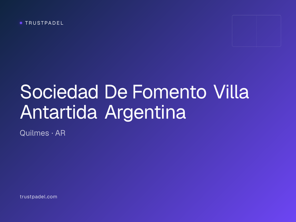 Sociedad De Fomento Villa Antartida Argentina padel club