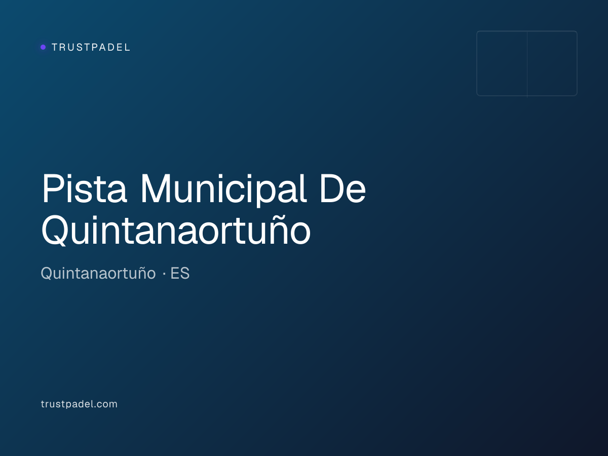 Pista Municipal De Quintanaortuño padel club
