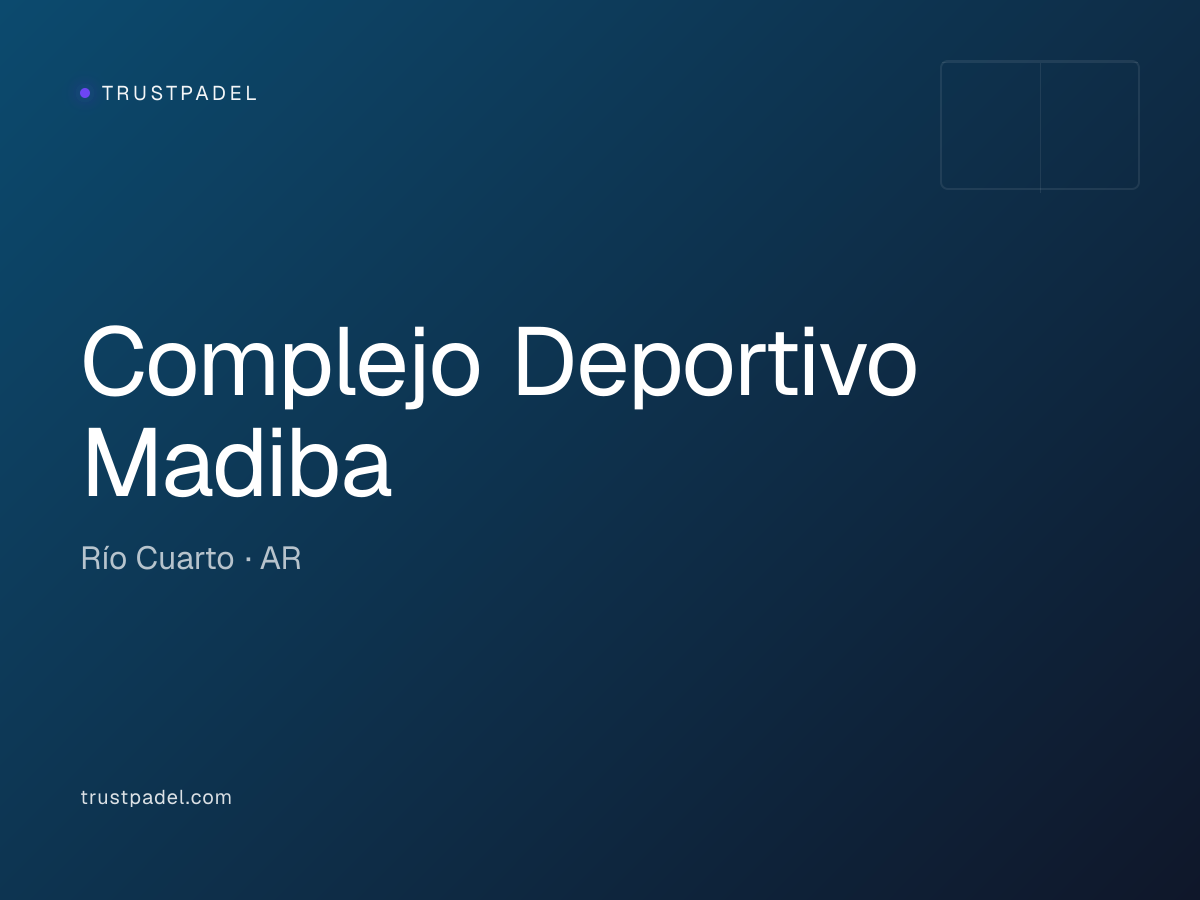 Complejo Deportivo Madiba padel club
