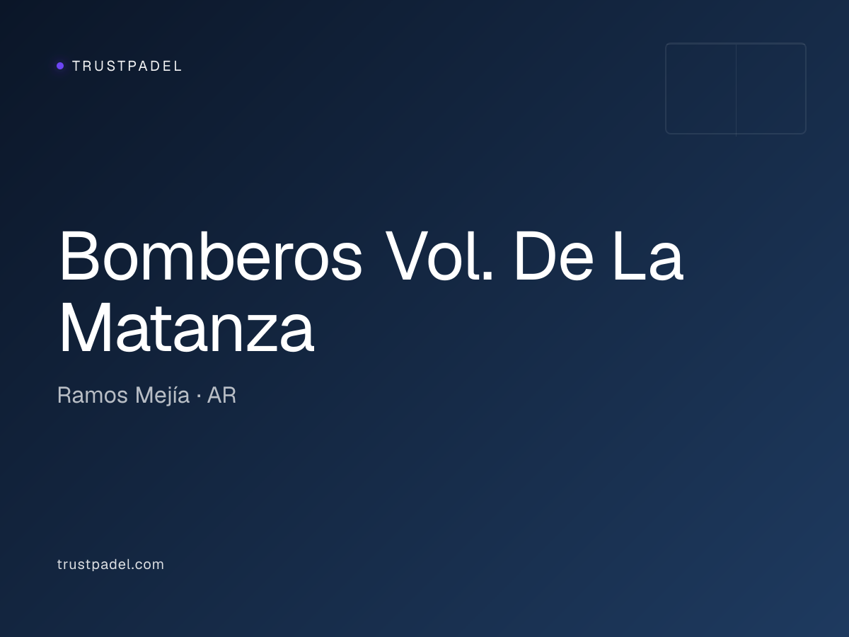 Bomberos Vol. De La Matanza padel club
