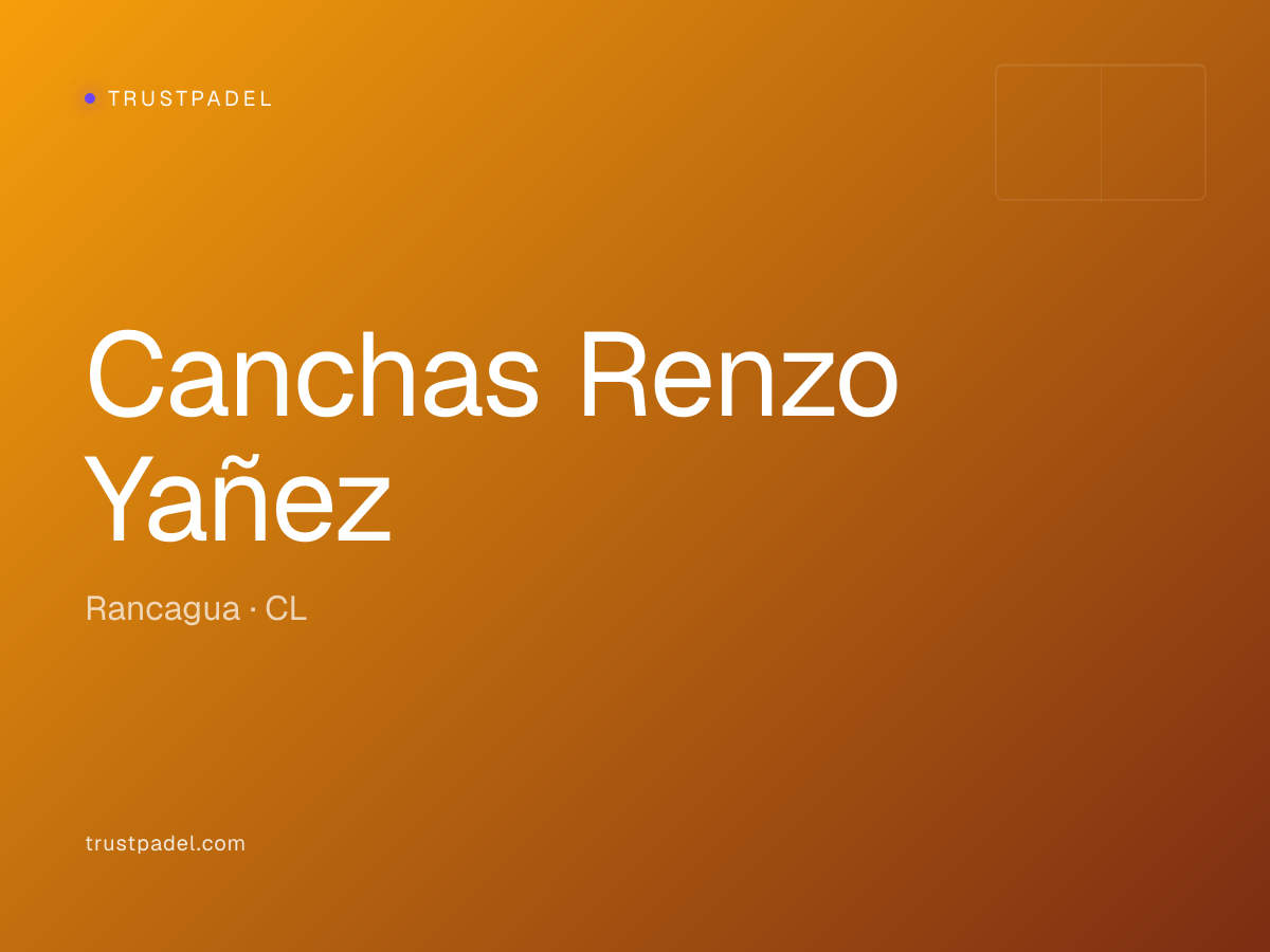 Canchas Renzo Yañez padel club