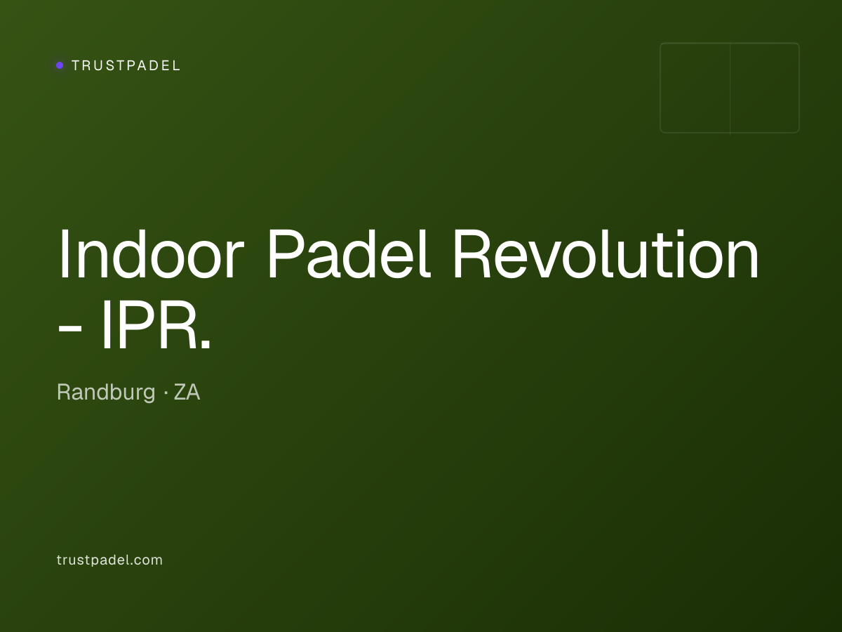 Indoor Padel Revolution - IPR. padel club