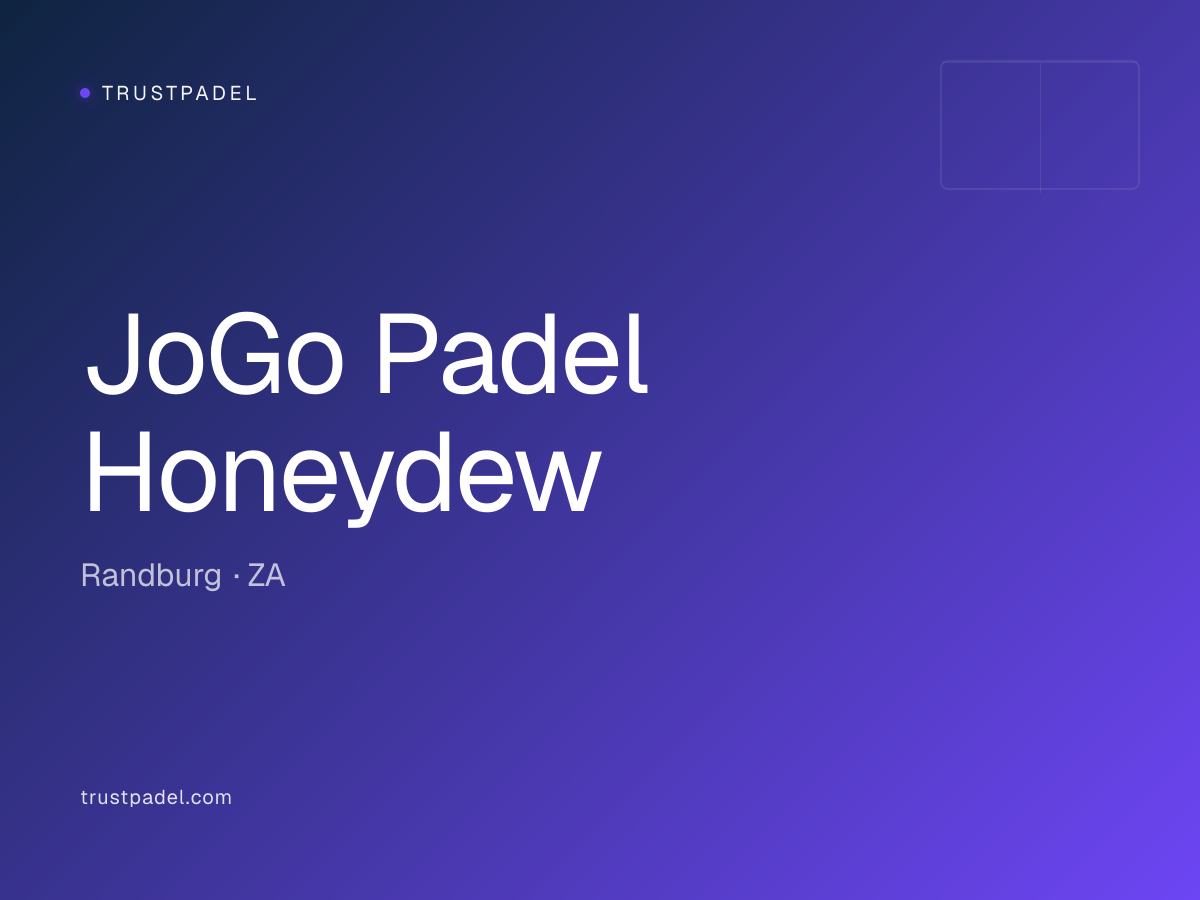 JoGo Padel Honeydew padel club