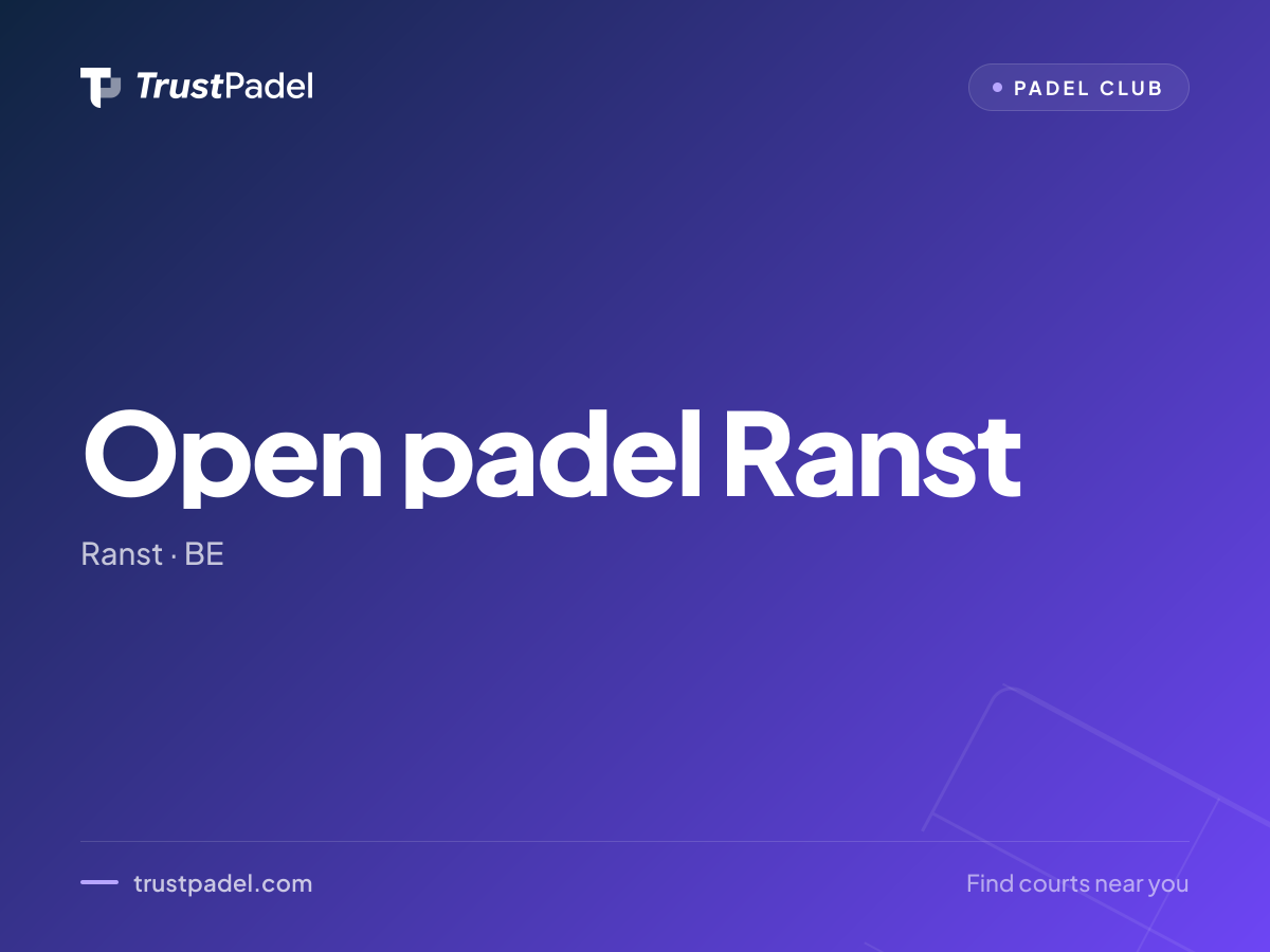 Open padel Ranst padel club