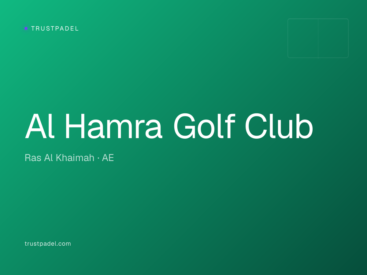 Al Hamra Golf Club padel club