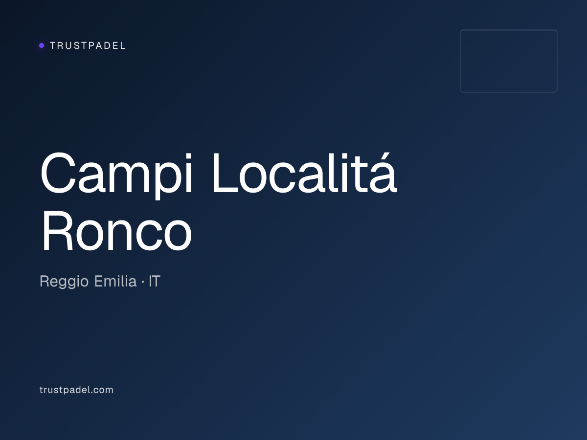 Campi Localitá Ronco padel club