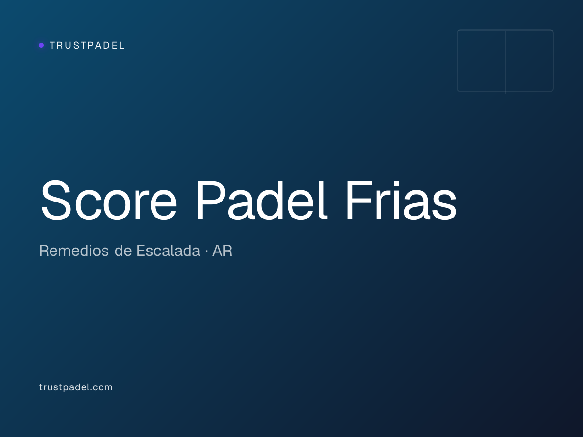 Score Padel Frias padel club