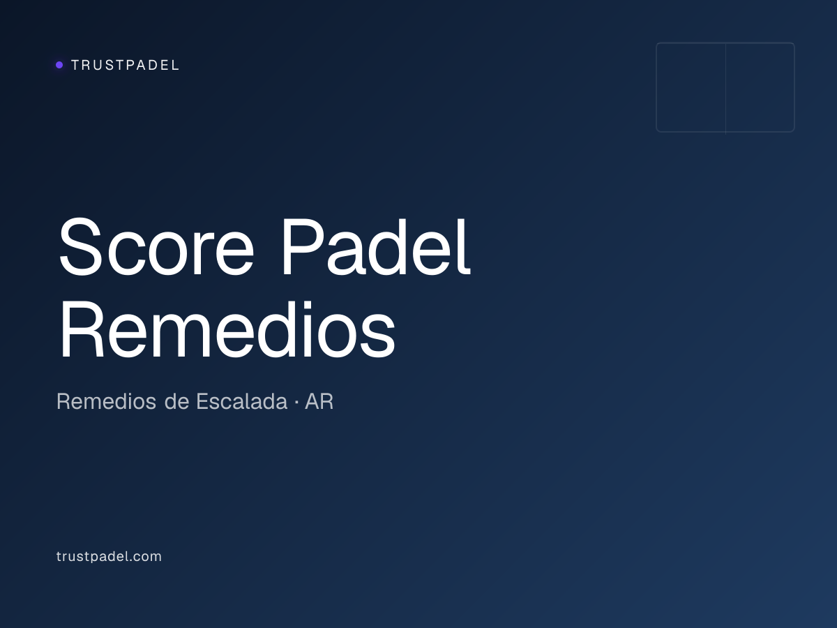 Score Padel Remedios padel club