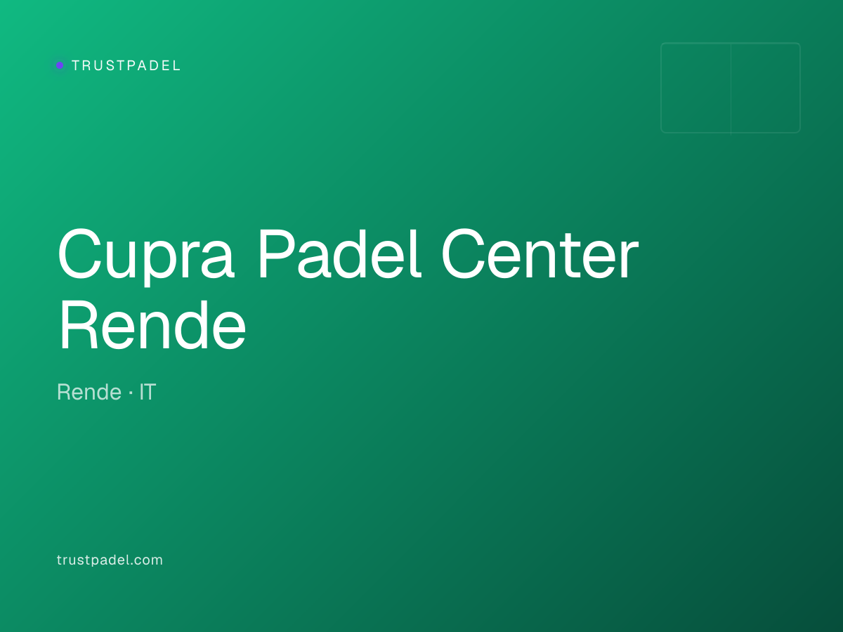 Cupra Padel Center Rende padel club