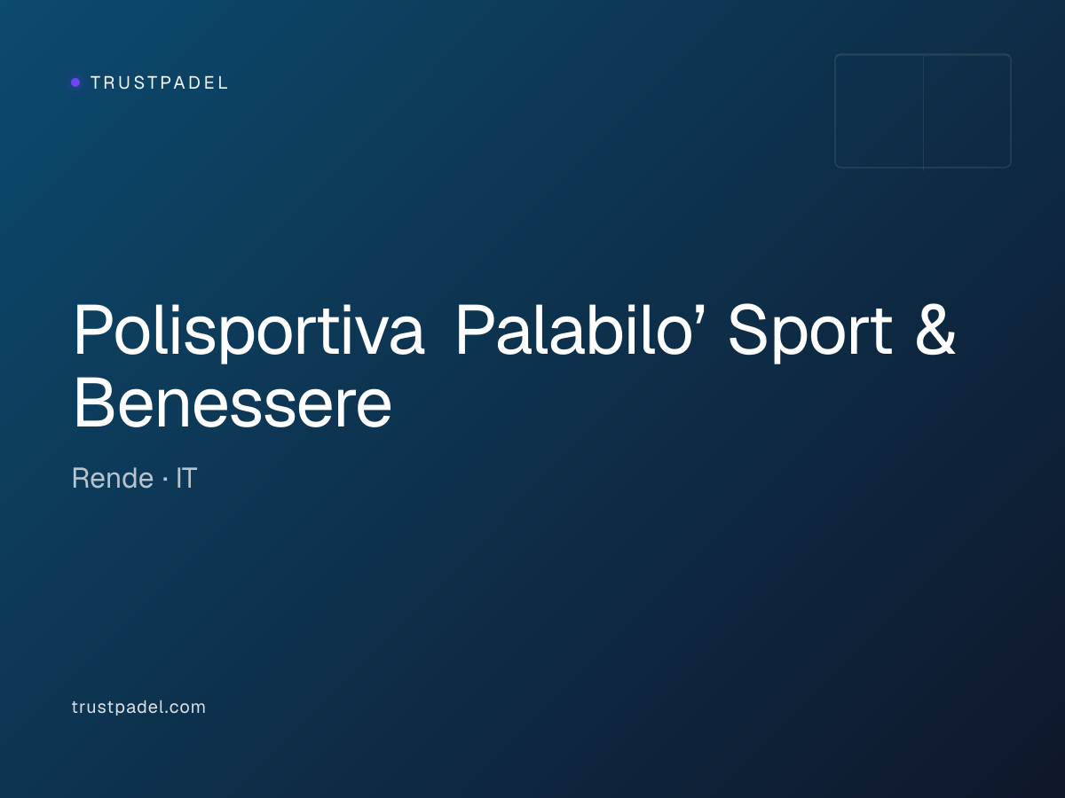 Polisportiva Palabilo’ Sport & Benessere padel club