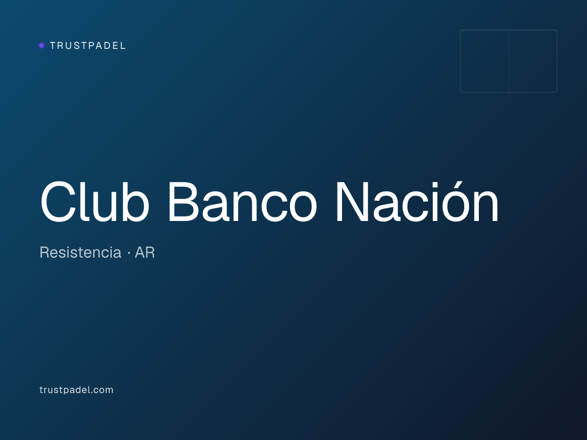 Club Banco Nación padel club