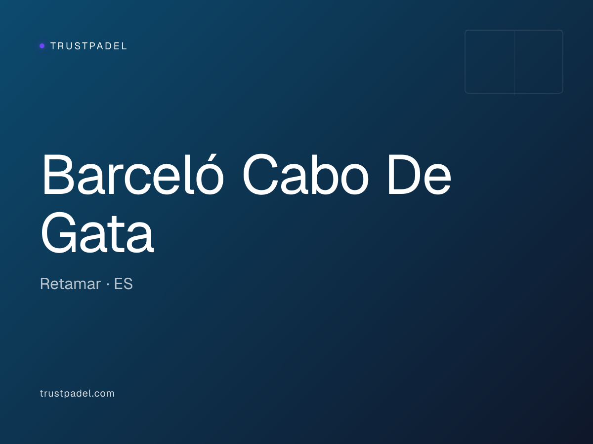 Barceló Cabo De Gata padel club