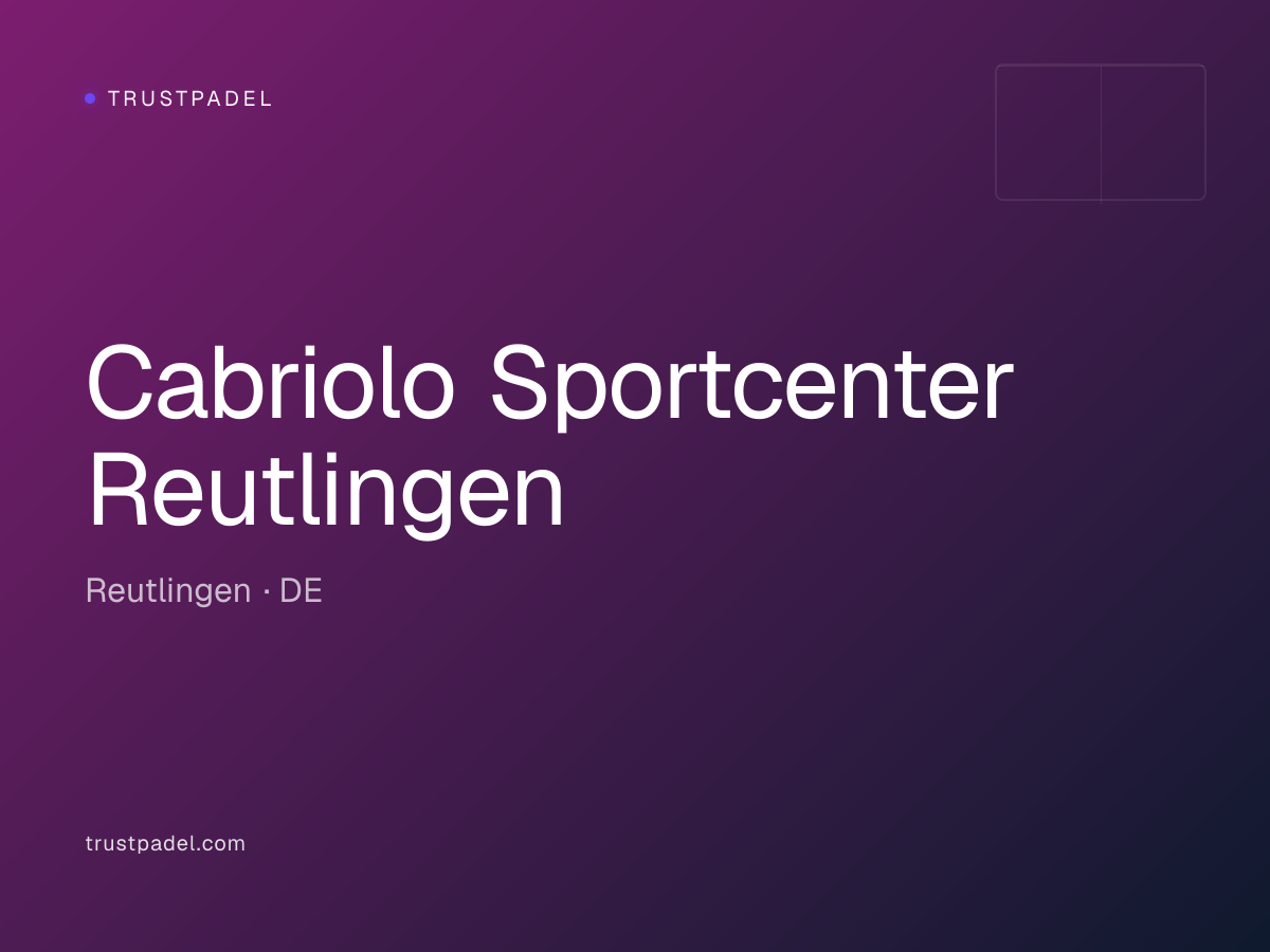 Cabriolo Sportcenter Reutlingen padel club