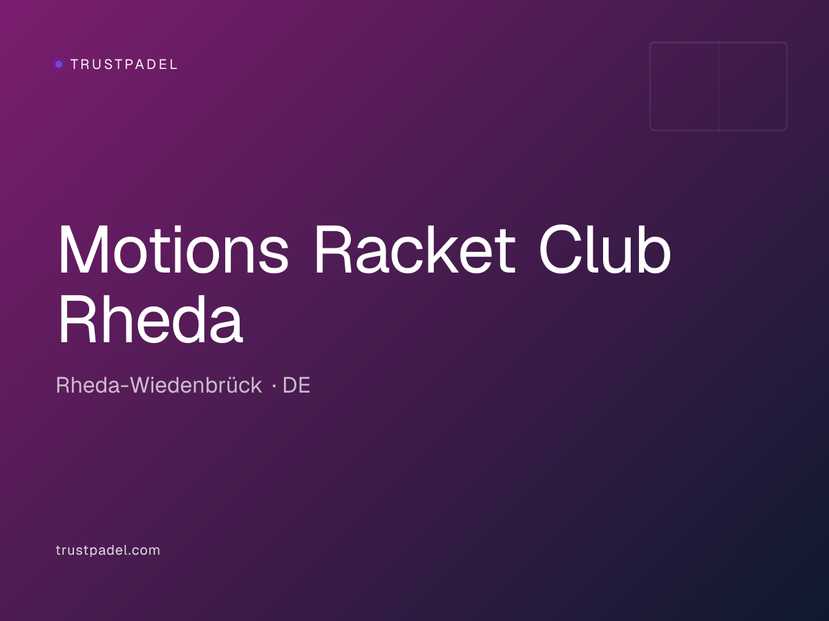 Motions Racket Club Rheda padel club
