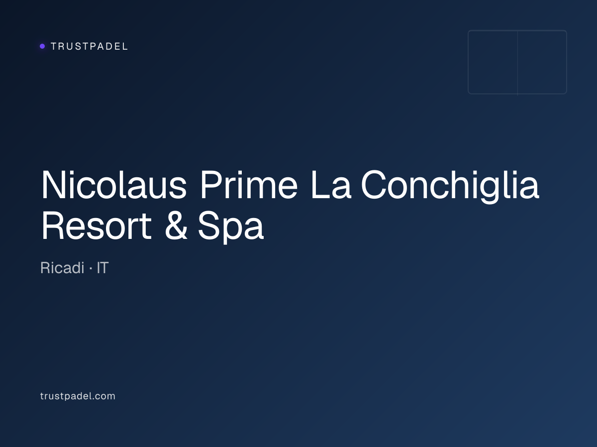 Nicolaus Prime La Conchiglia Resort & Spa padel club