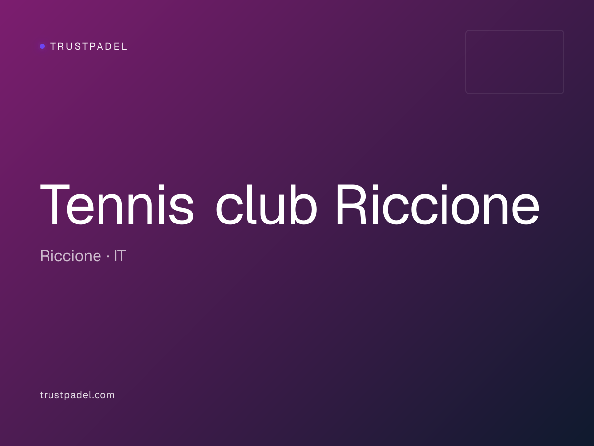 Tennis club Riccione padel club