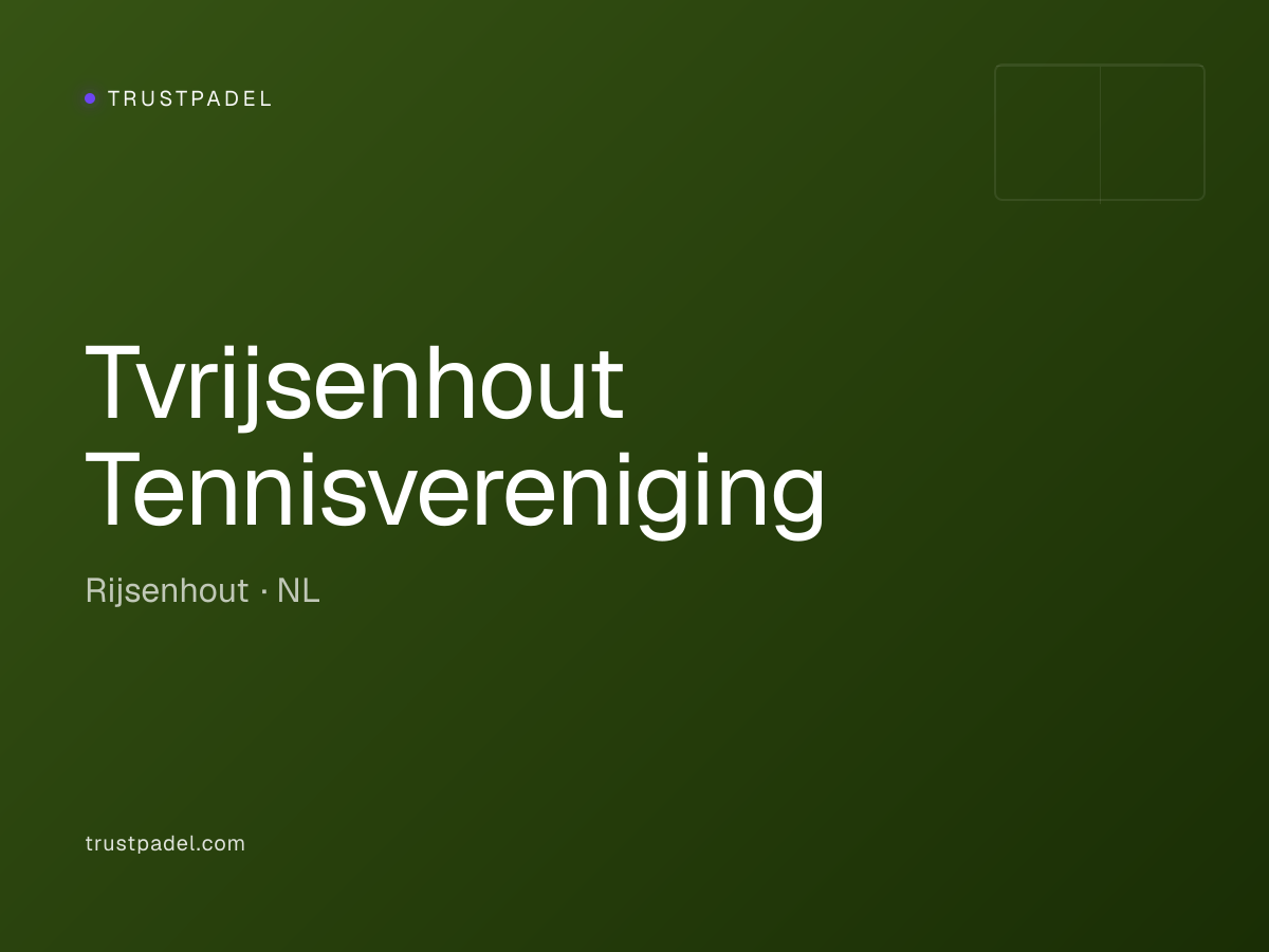Tvrijsenhout Tennisvereniging padel club