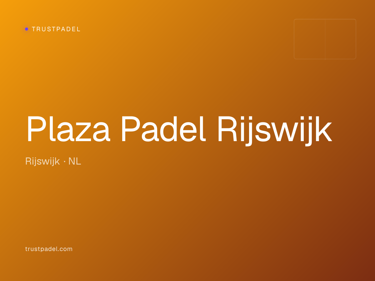 Plaza Padel Rijswijk padel club