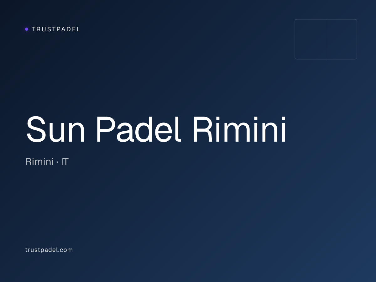 Sun Padel Rimini padel club