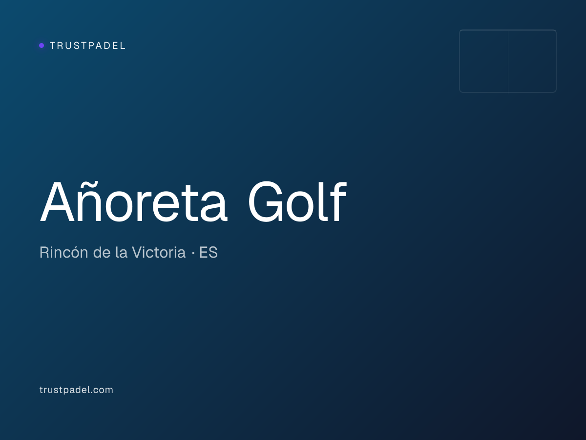 Añoreta Golf padel club