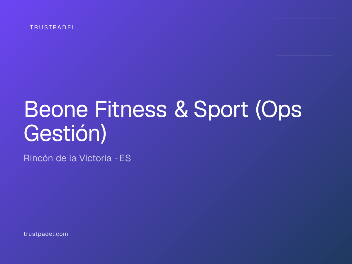 Beone Fitness & Sport (Ops Gestión) padel club