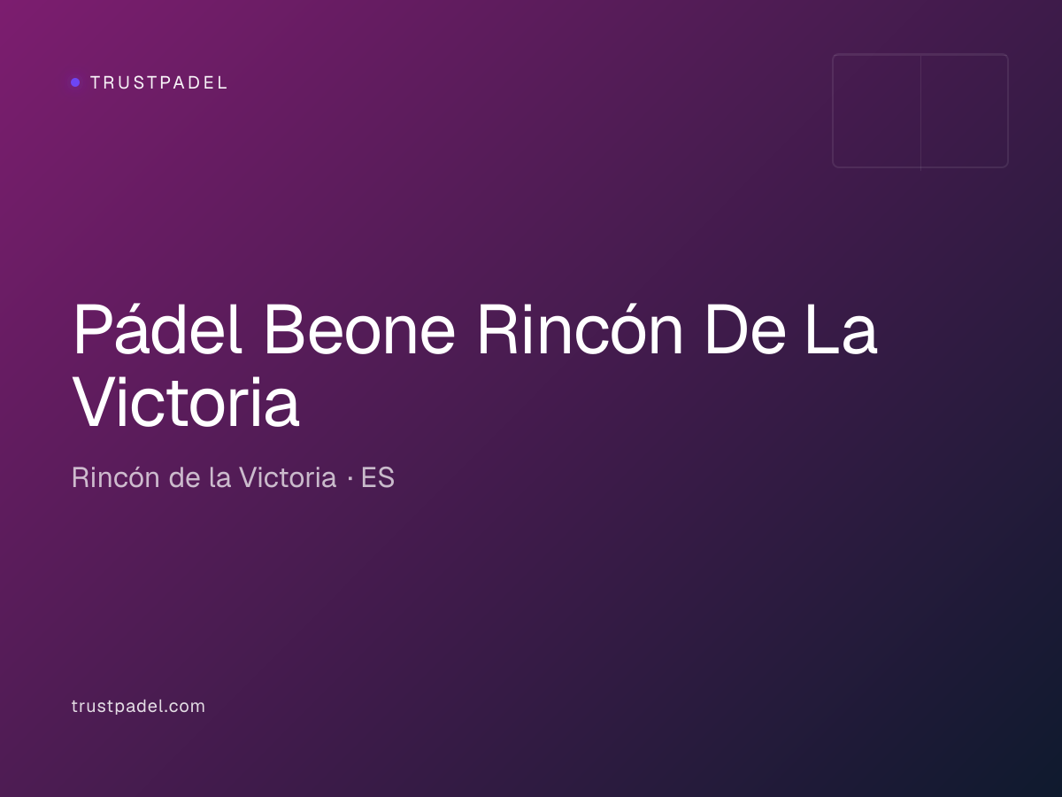 Pádel Beone Rincón De La Victoria padel club