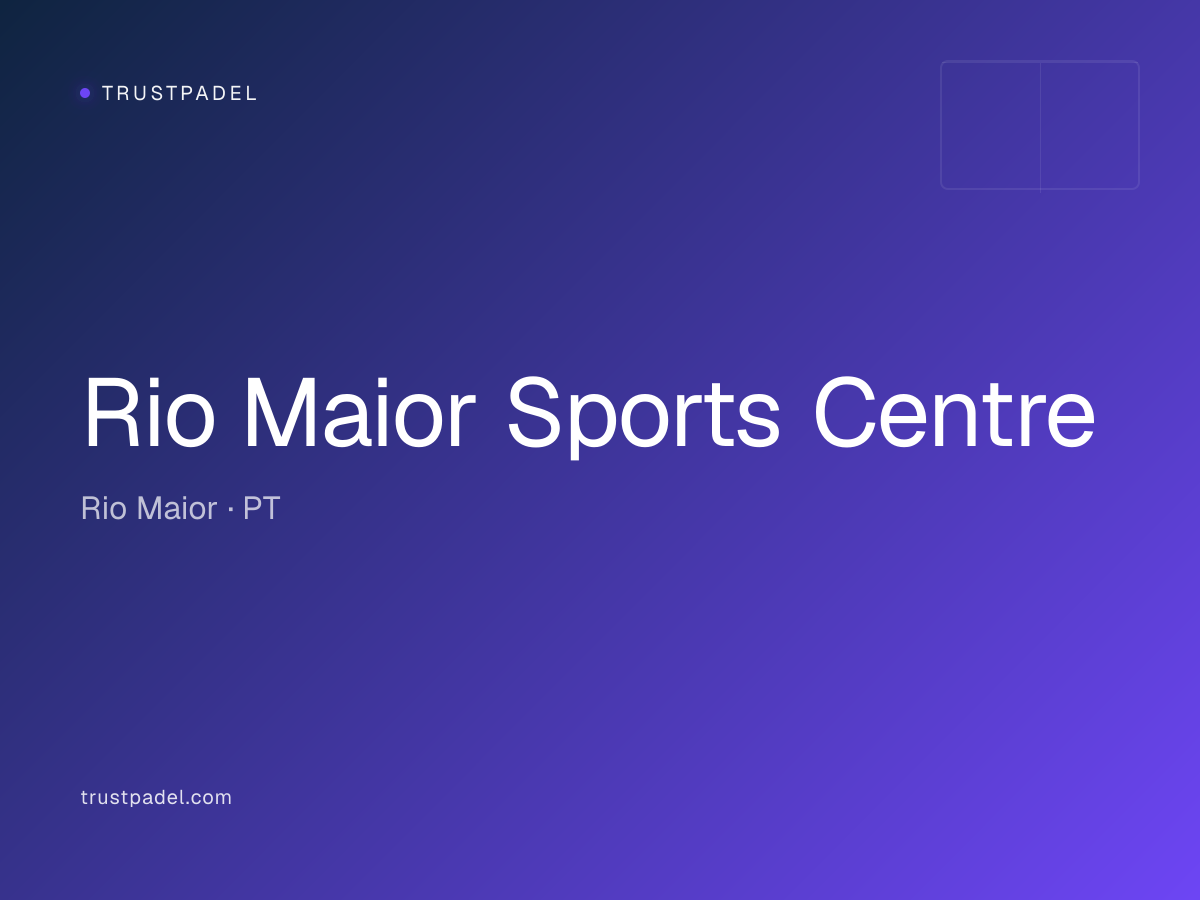 Rio Maior Sports Centre padel club