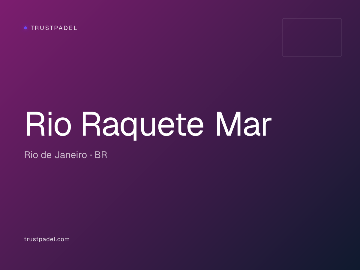 Rio Raquete Mar padel club