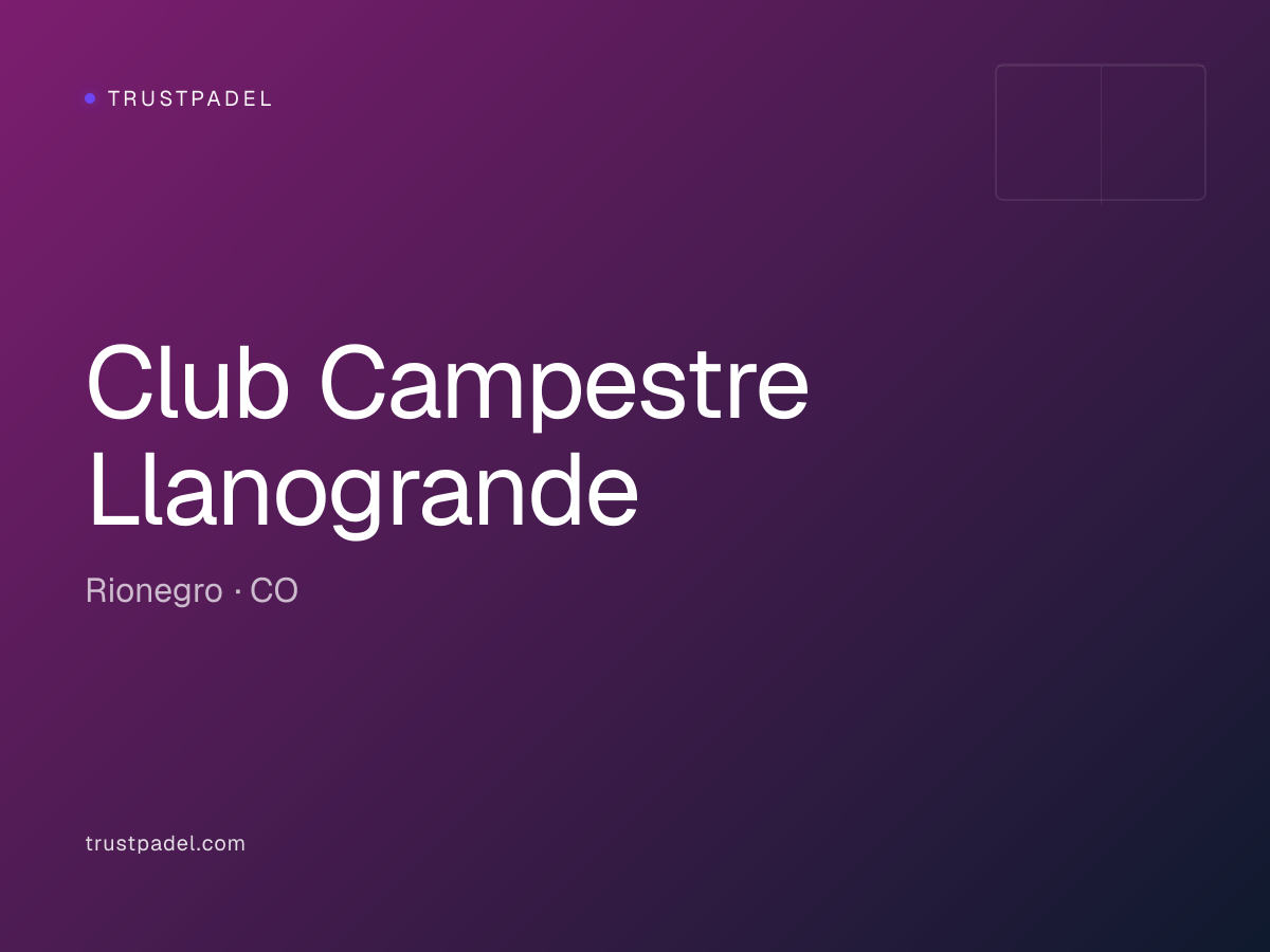 Club Campestre Llanogrande padel club