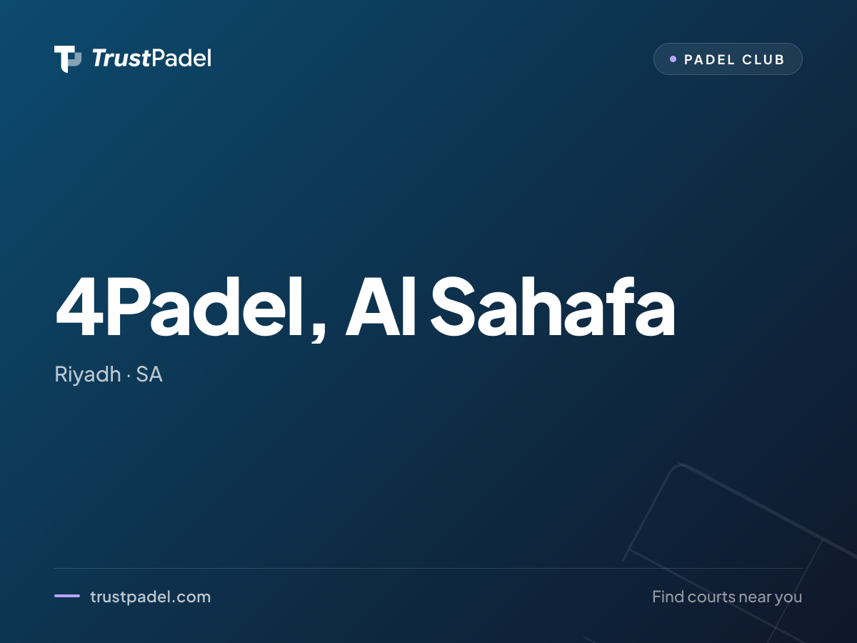 4Padel, Al Sahafa padel club