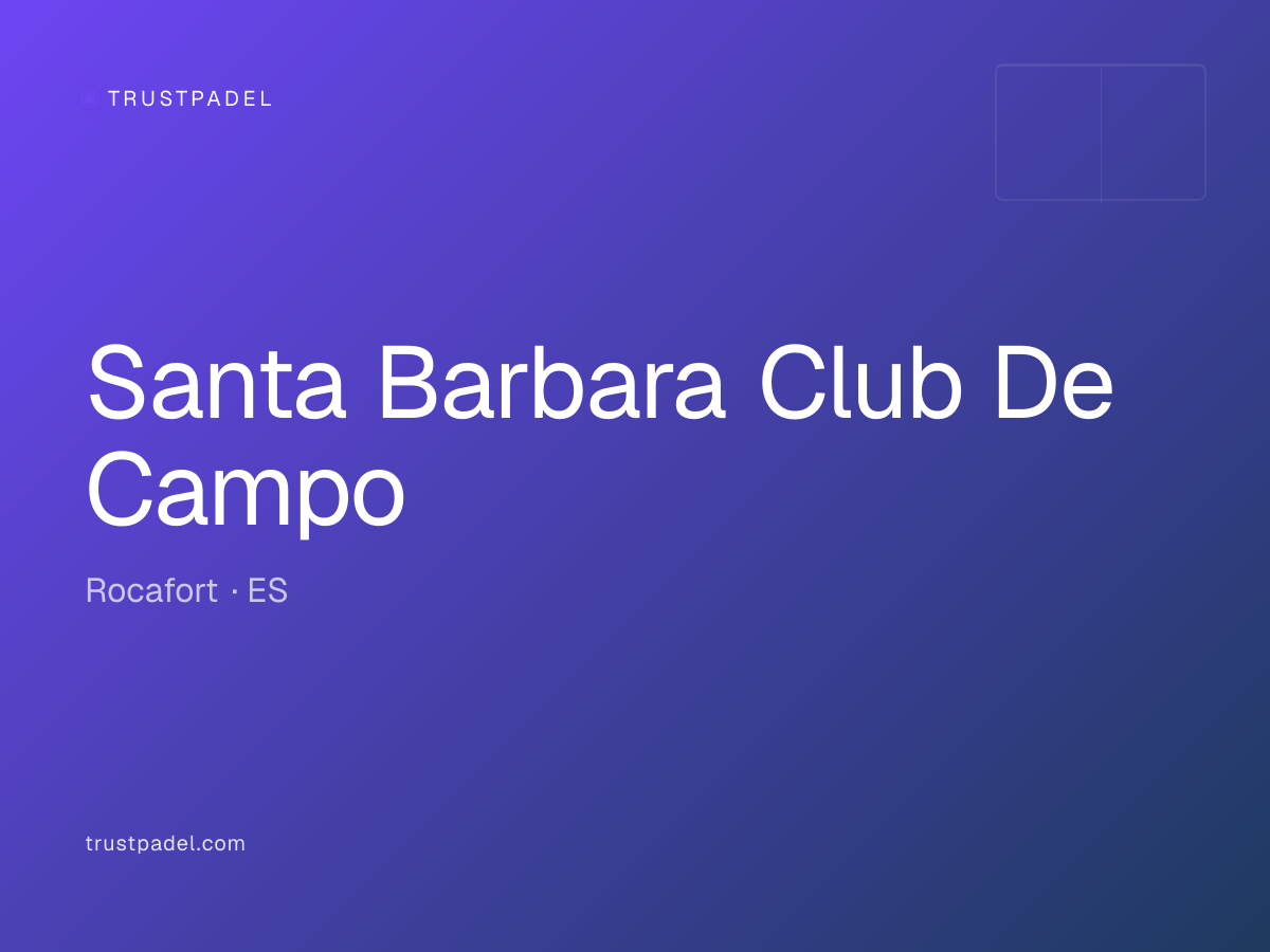 Santa Barbara Club De Campo padel club