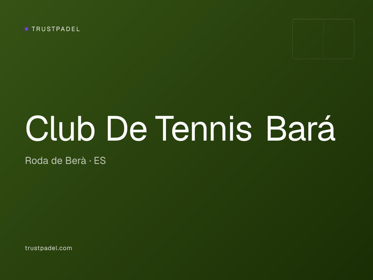 Club De Tennis Bará padel club