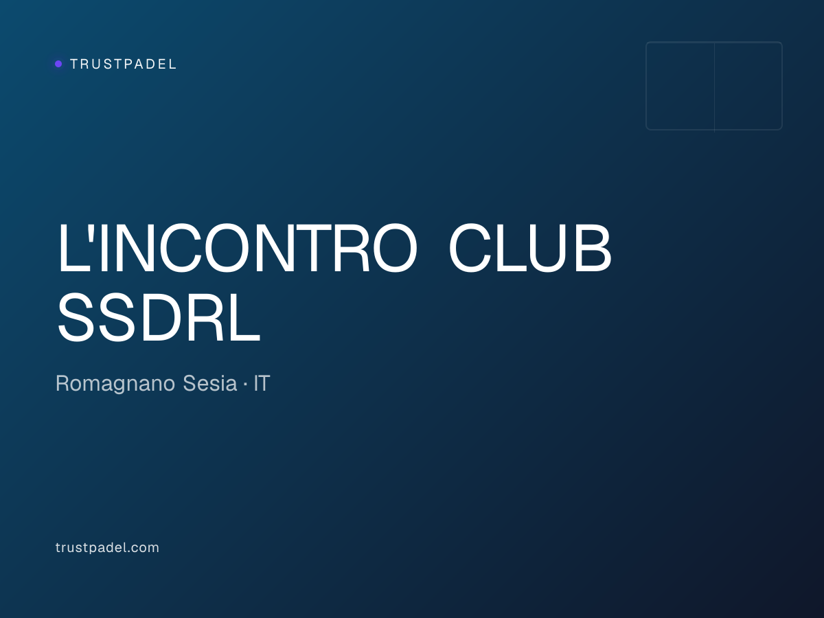 L'INCONTRO CLUB SSDRL padel club