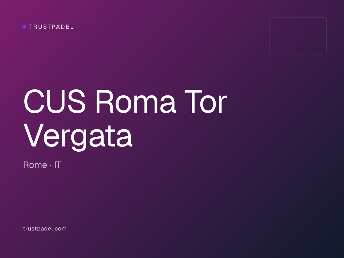 CUS Roma Tor Vergata padel club